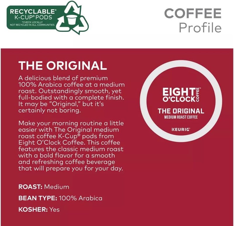 Eight O'Clock Coffee Original Blend K-Cups - Image 5